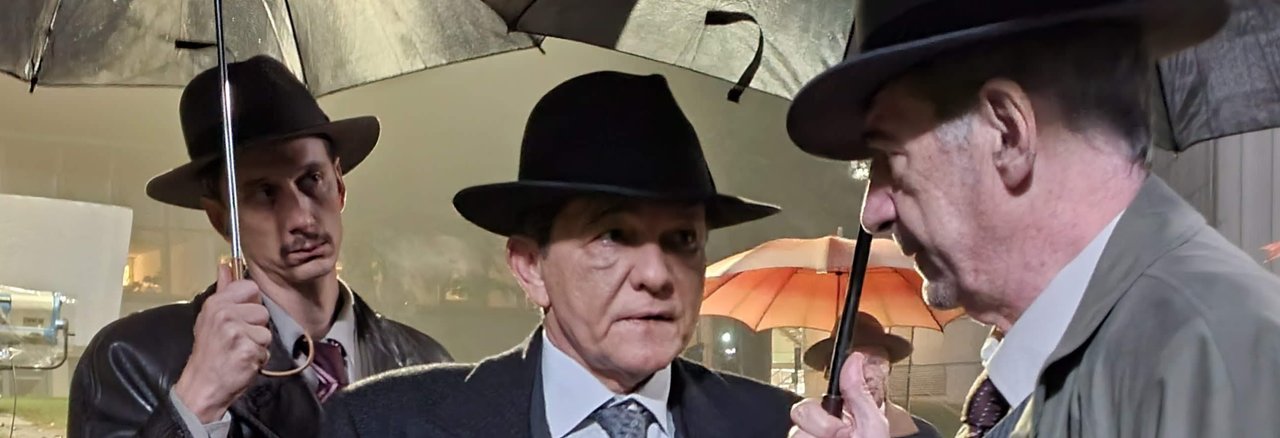 Dragan Bjelogrlić, Jurij Drevenšek in Miki Manojlović v filmu Varuhi formule. Foto Arhiv Perfo