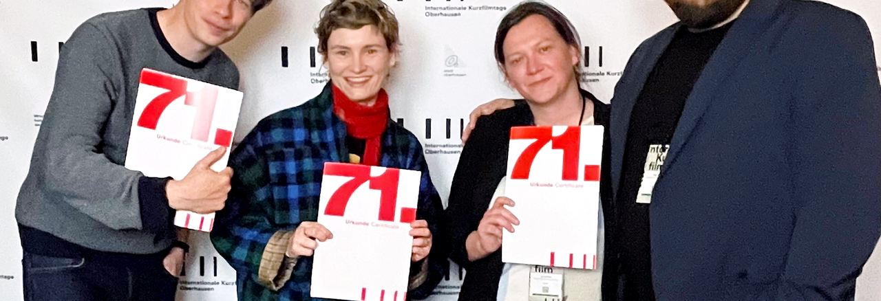 Gregor Božič (režiser), Marina Gumzi (producentka), Iza Strehar (scenaristka) in Žiga Virc (režiser) - Foto: osebni arhiv