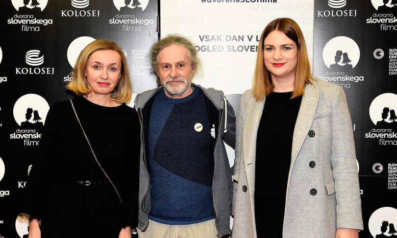 Nataša Bučar (direktorica SFC), Miha Hočevar (scenarist in režiser), Ursula Spruk (direktorica filmskega programa in marketinga Kolosej) - Foto: Kolosej