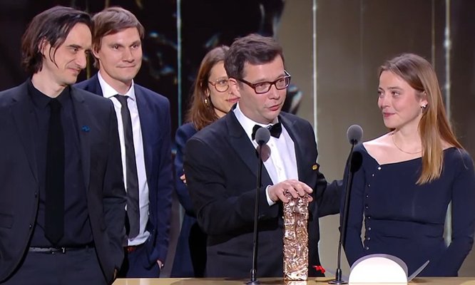 Nebojša Slijepčević in francoska koproducentka Noëlle Lévénez - Foto: Norfolk Films
