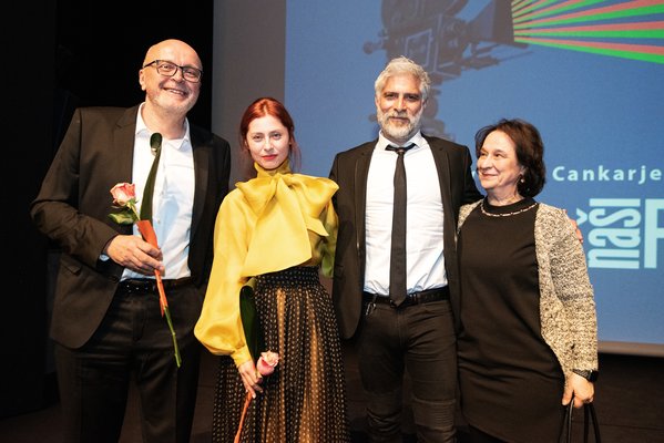 Miha Mazzini, Judita Franković Brdar, Sebastian Cavazza in Jelka Stergel (SFC)  - Foto: Katja Goljat