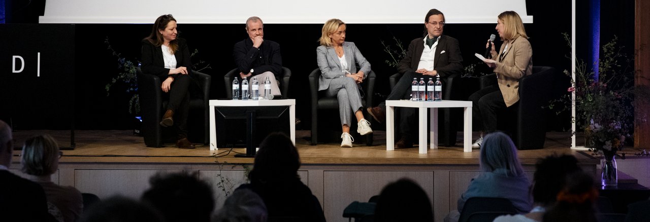 Petra Vidmar (DPS),Roland Teichmann (AFI)_Nataša Bučar (SFC)_Alexander Dumreicher (ZFGI) in moderatorka, Foto: Harald Wawrzyniak-Diagonale