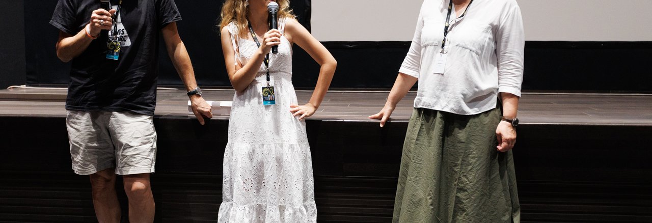 Radovan Mišić (producent) in Kiara Kenig (igralka) na festivalu v Pulju - Foto: Pulj festival