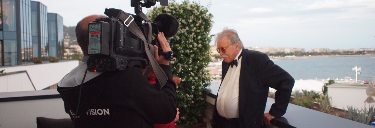 Tugo Štiglic v Cannesu, ob premieri restavrirane ga filma Dolina miru -Foto: Arhiv SFC