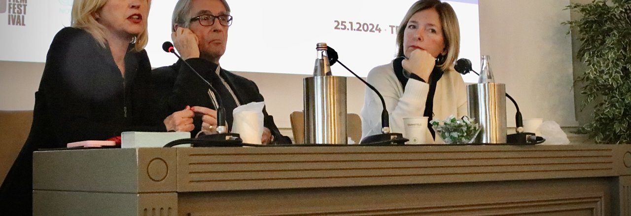 Nataša Bučar, direktorica Slovenskega filmskega centra Paolo Vidali, direktor Filmskega fonda Furlanije – Julijske krajine  Chiara Valenti Omero, vodja Filmske komisije Furlanije – Julijske krajine  Avtor fotografij: Alexander Faganel